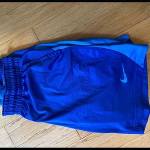Blue Nike basketball shorts